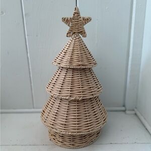 Natural Wicker Holiday Tree Decoration